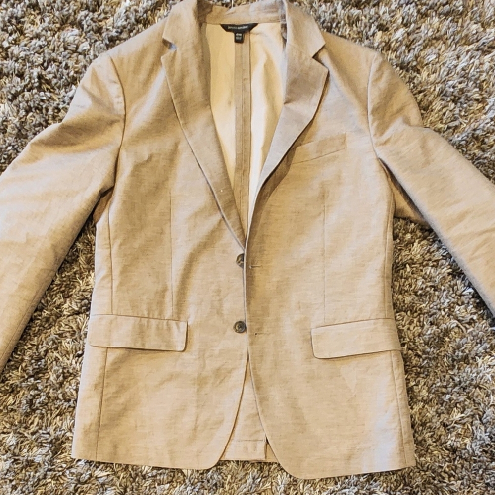 Slim fit linen blend blazer